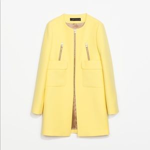 Zara - Yellow Coat with Pockets - XS